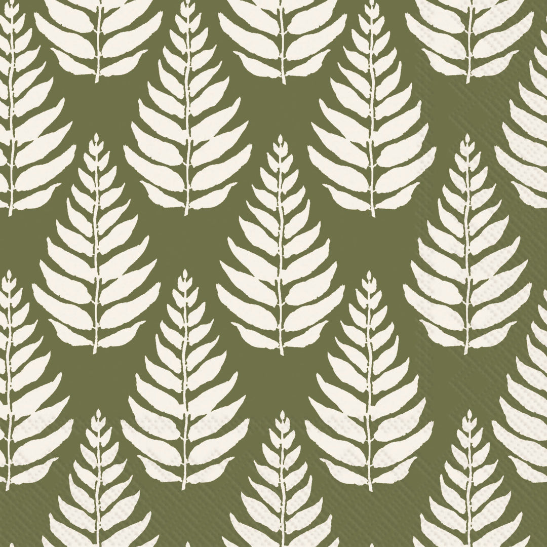 Autumn Trees Green Lunch Napkin