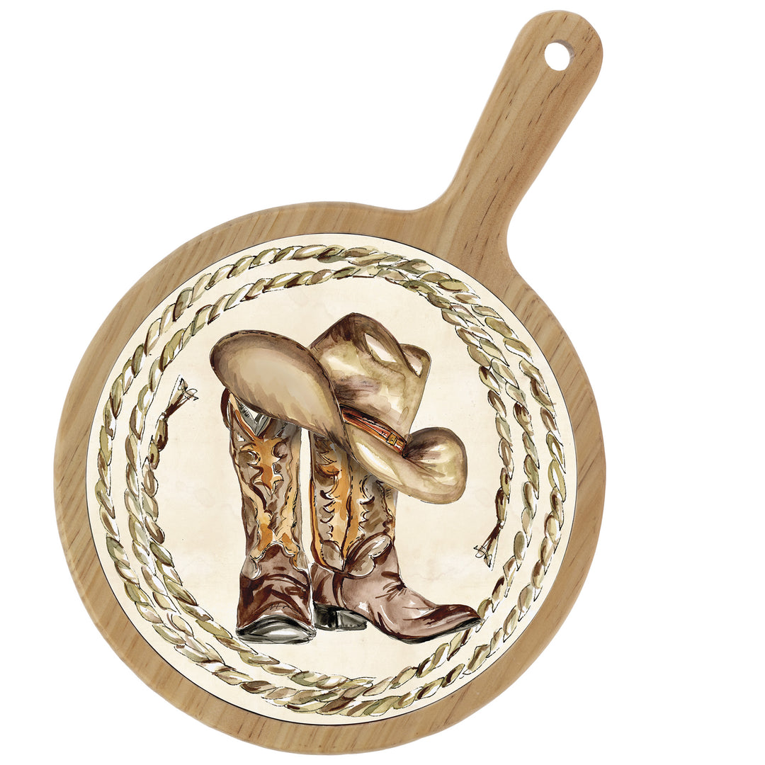 Western Leather Boots Cheeseboard
