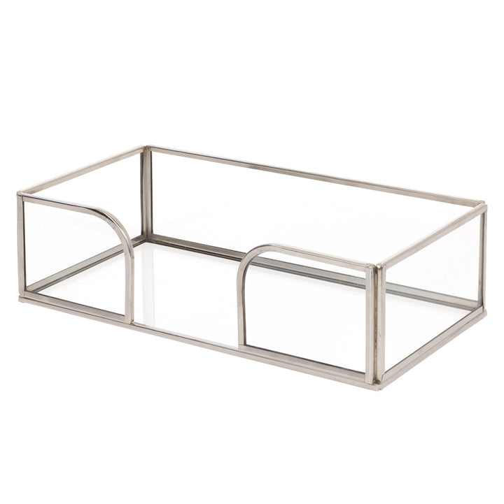 Silver Edge Glass Guest Caddy