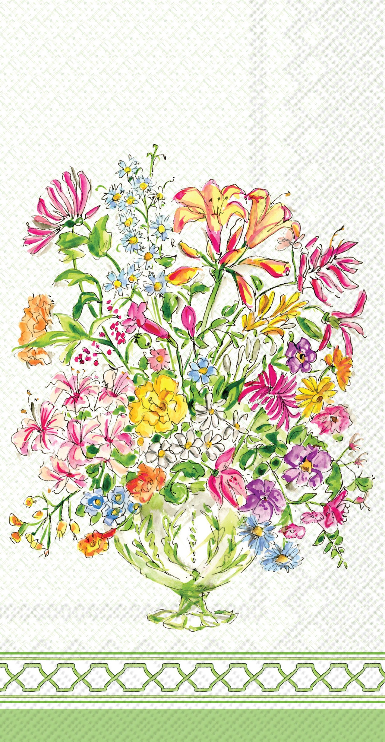 Green Botanical Guest Towel