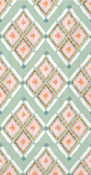 Watercolor Coast Diamonds Guest Towel