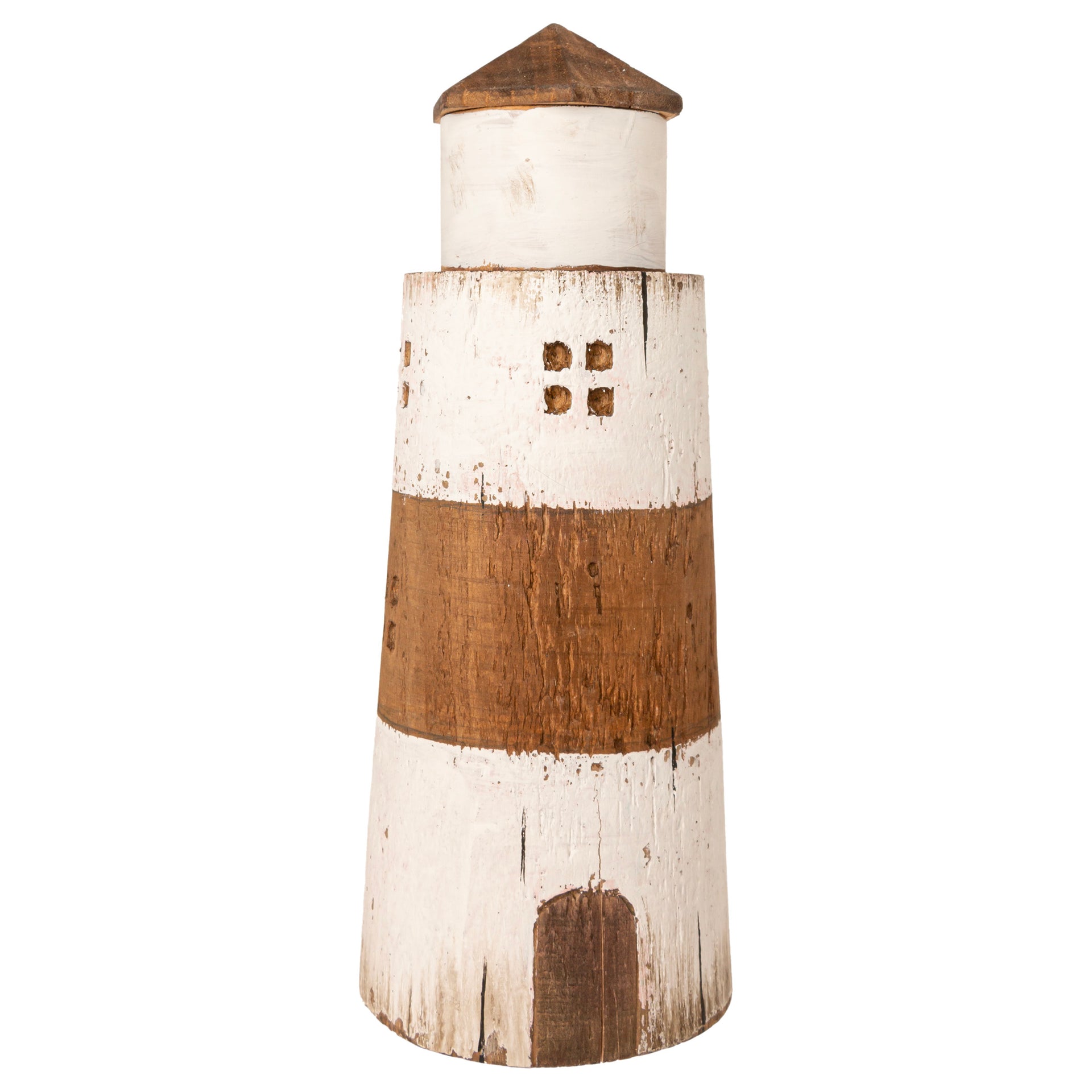White & Natural Lighthouse Large