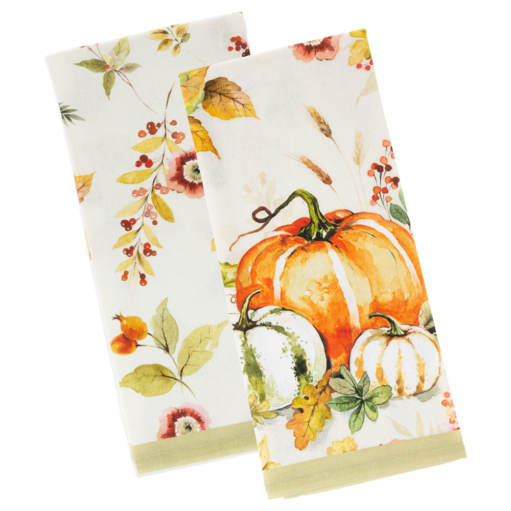 PUMPKIN LOVE TEA TOWEL S/2