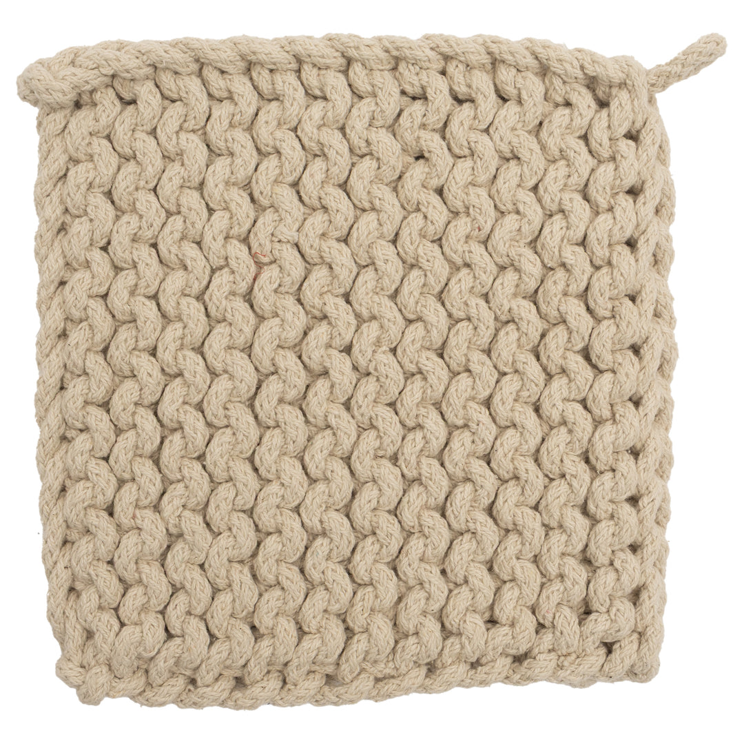 Tan Chunky Knit Pot Holder