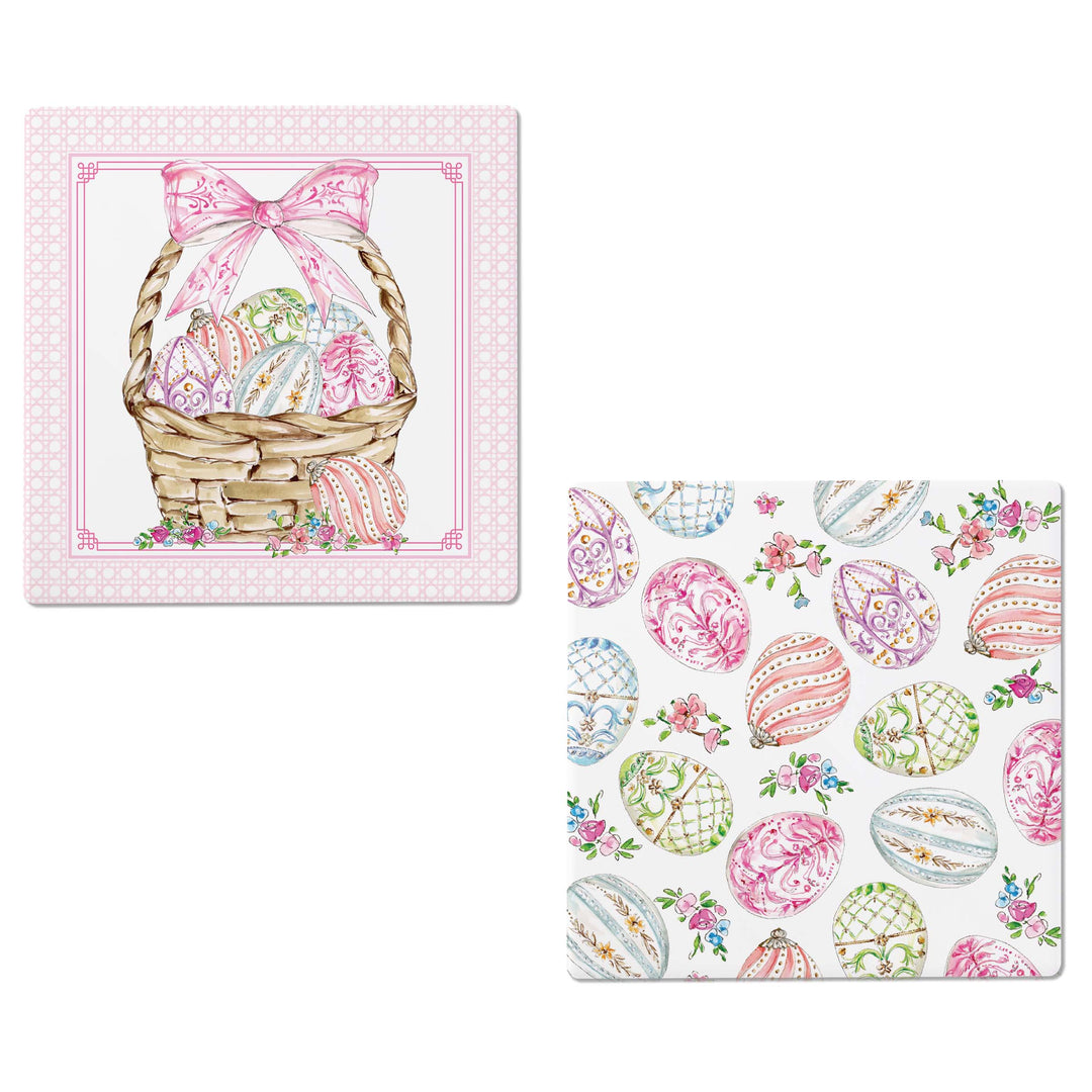 Gilded Eggs Square Coasters