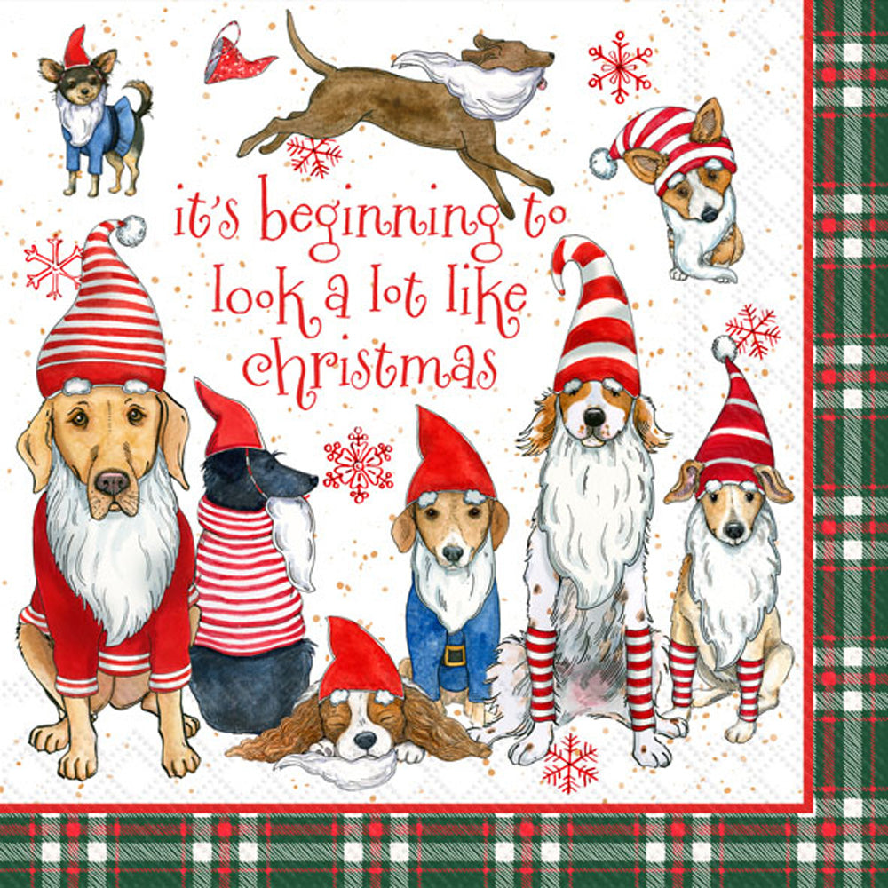 Gnome Dogs Cocktail Napkin