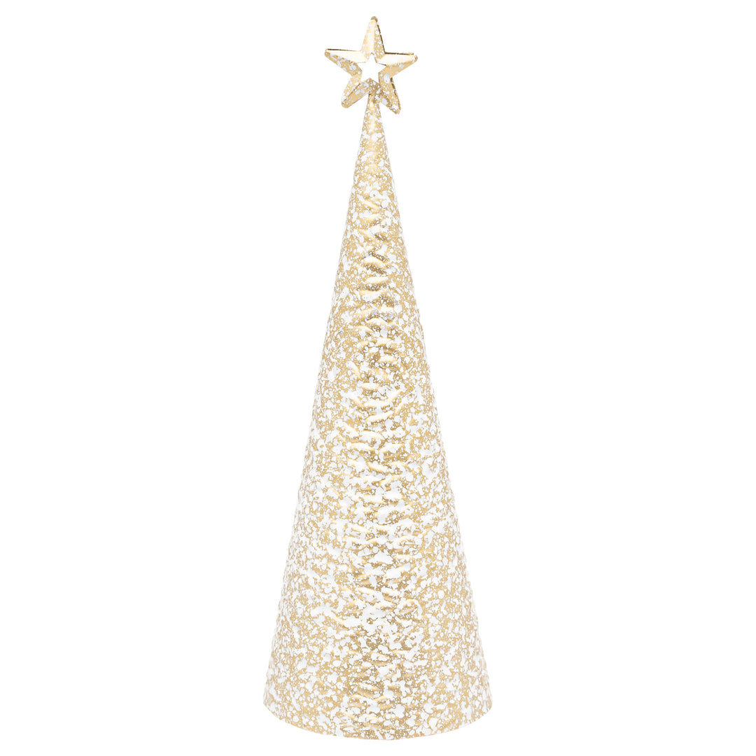 Frosted Gold Star Tree Large