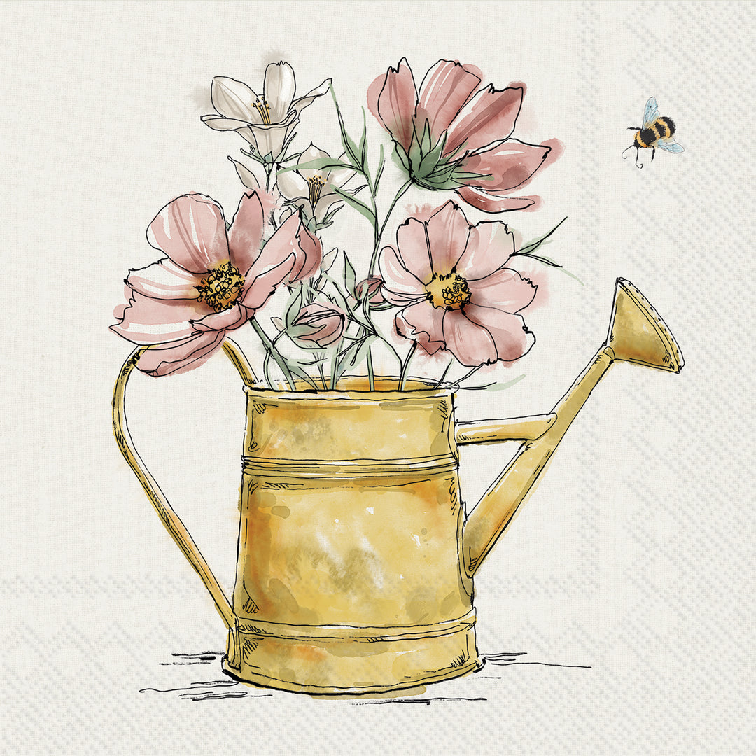 Garden Reverie Watercan Cocktail Napkin
