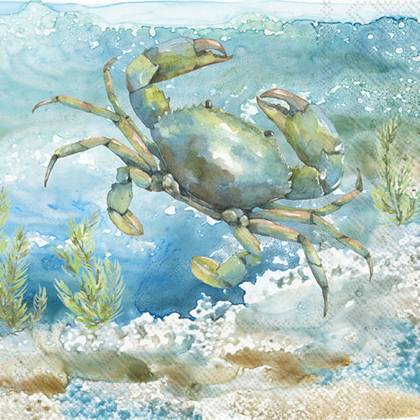 Under Sea Crab Cocktail Napkin