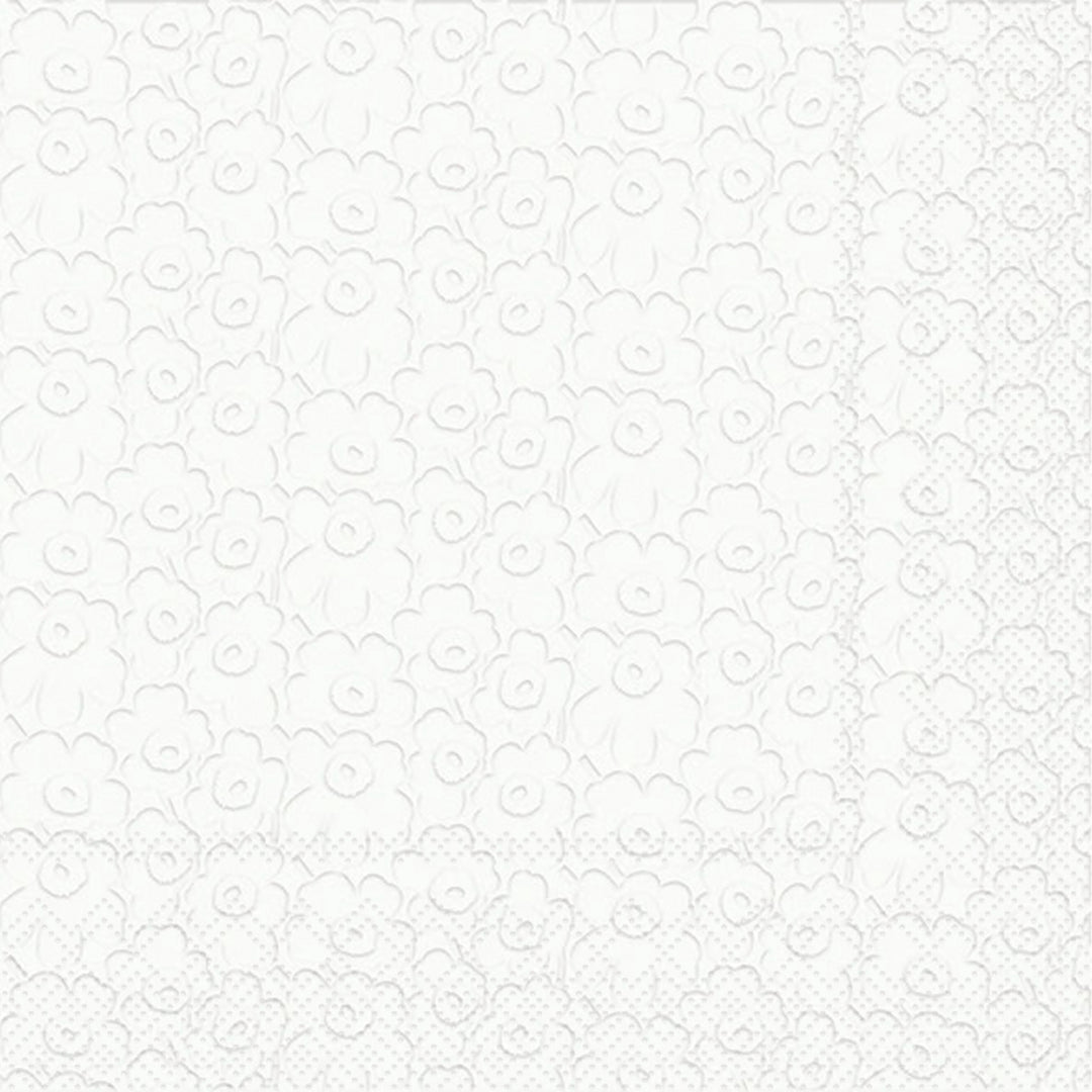 Unikko Embossed Lunch Napkin White