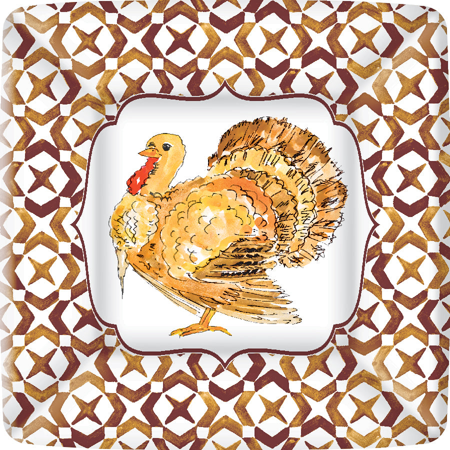 Rb Turkey Square Dessert Plate