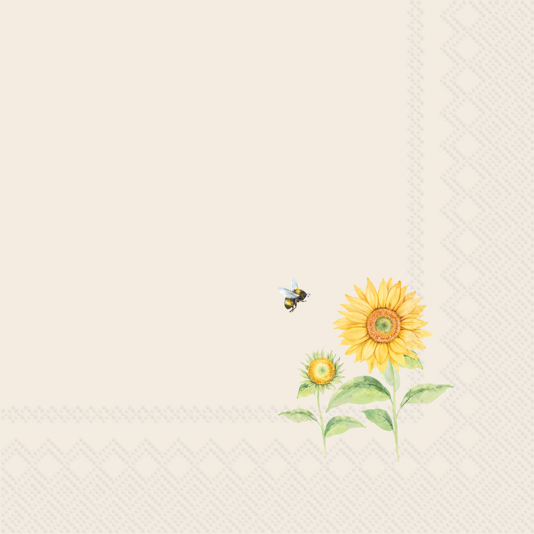 Tiny Sunflower Cocktail Napkin