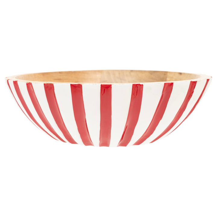 Red &amp; White Stripe Bowl