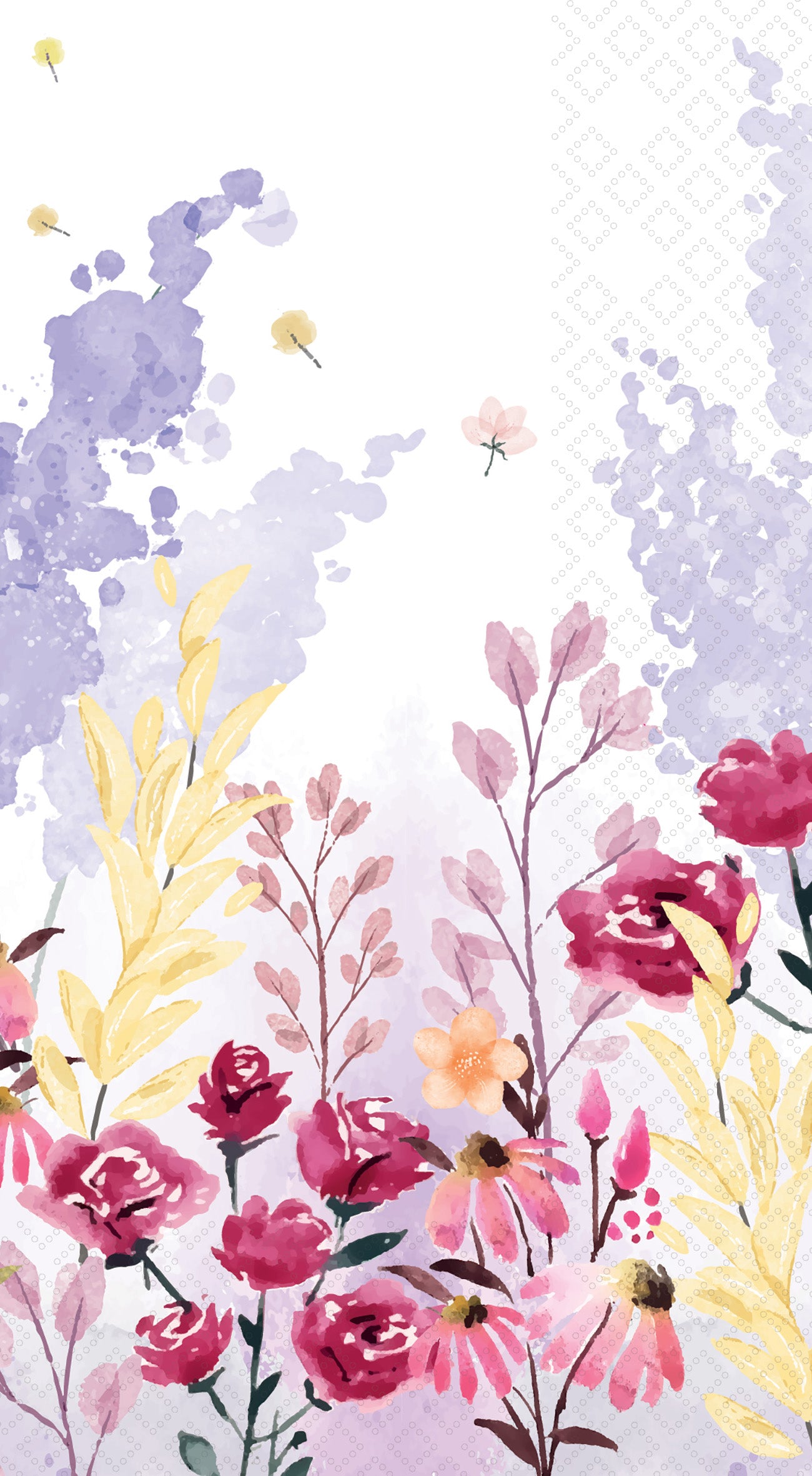 Watercolor Flowerfield Guest Towel