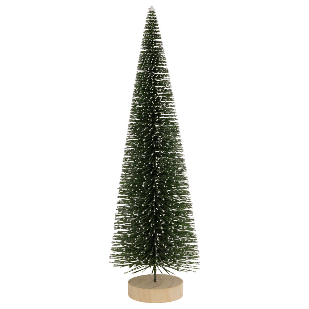 Large Green & White Bottle Brush Tree