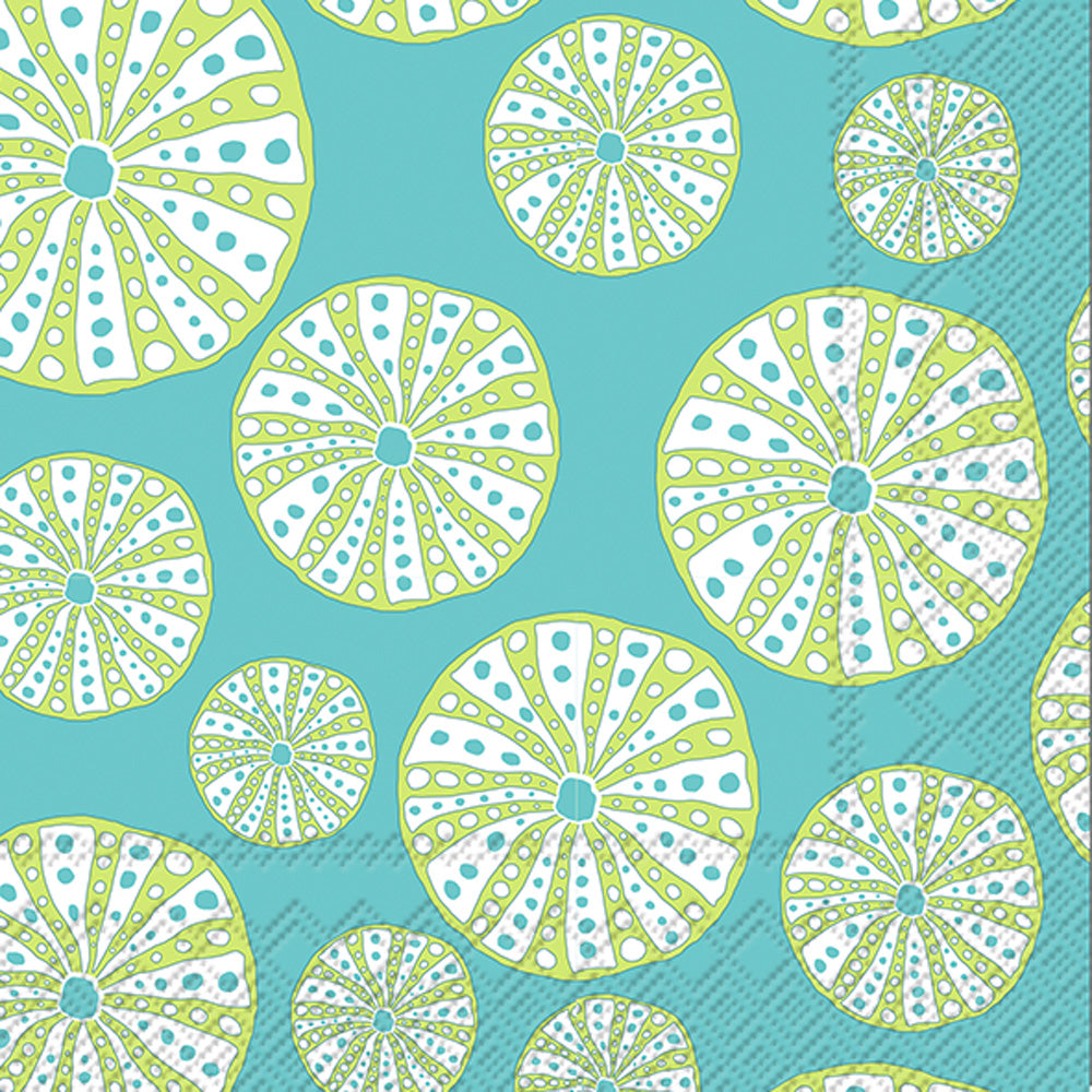 Turquoise Urchin Cocktail Napkin