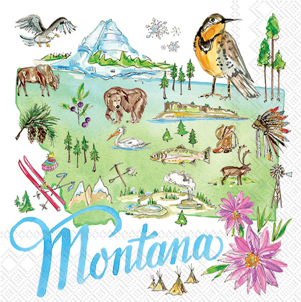 Montana State Collection Cocktail Napkin