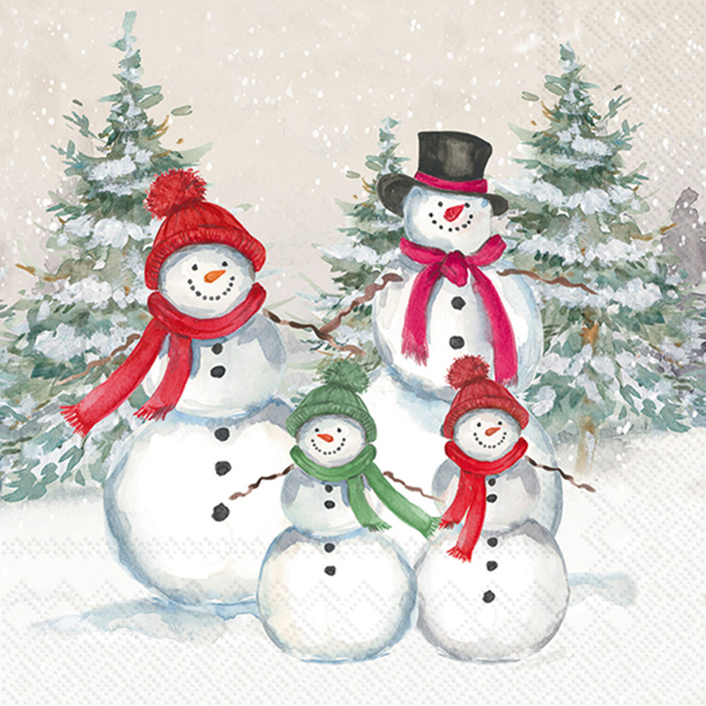 Snowmen Family Lunch Napkin
