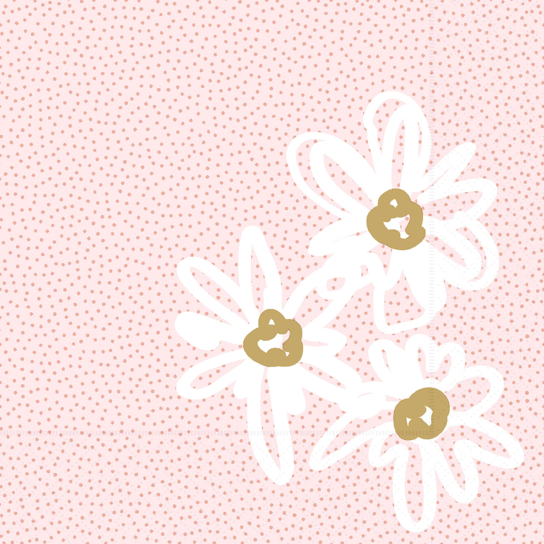 Blooming Pattern Cocktail Napkin