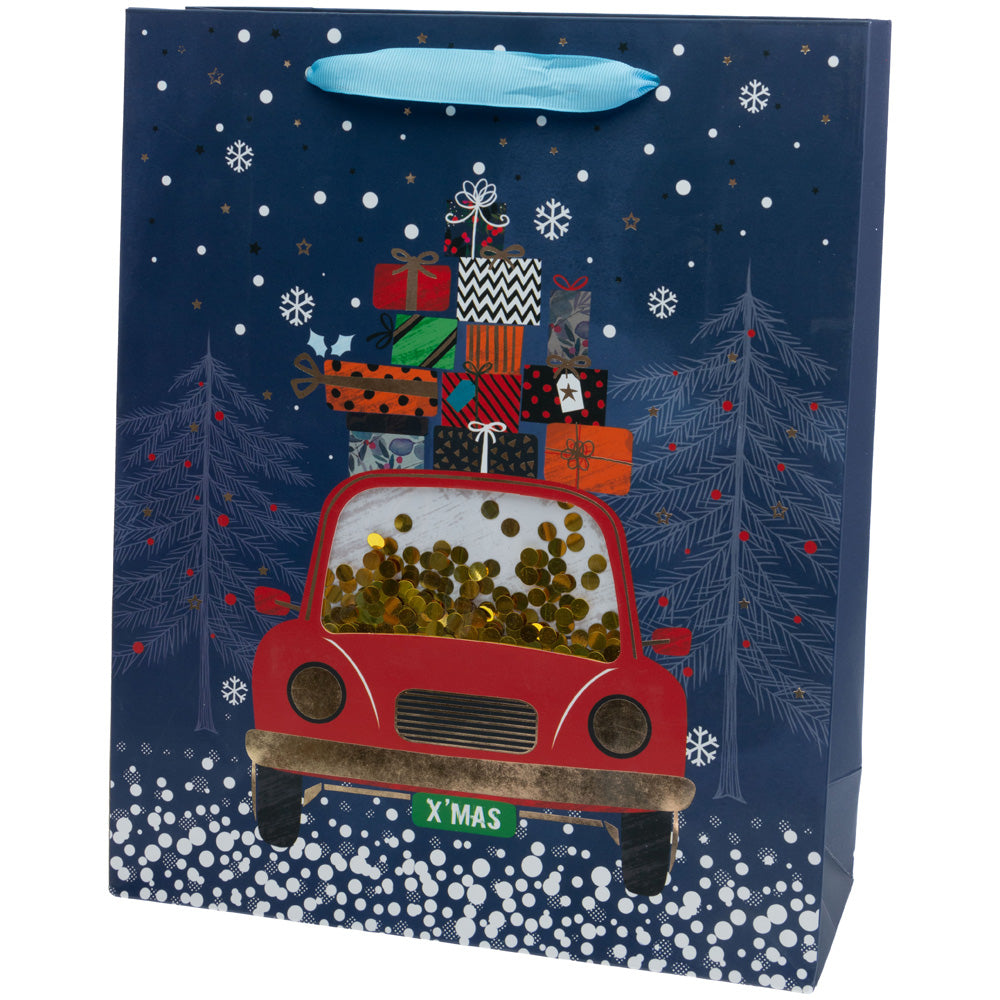 HOLIDAY CAR SEQUIN LARGE BAG