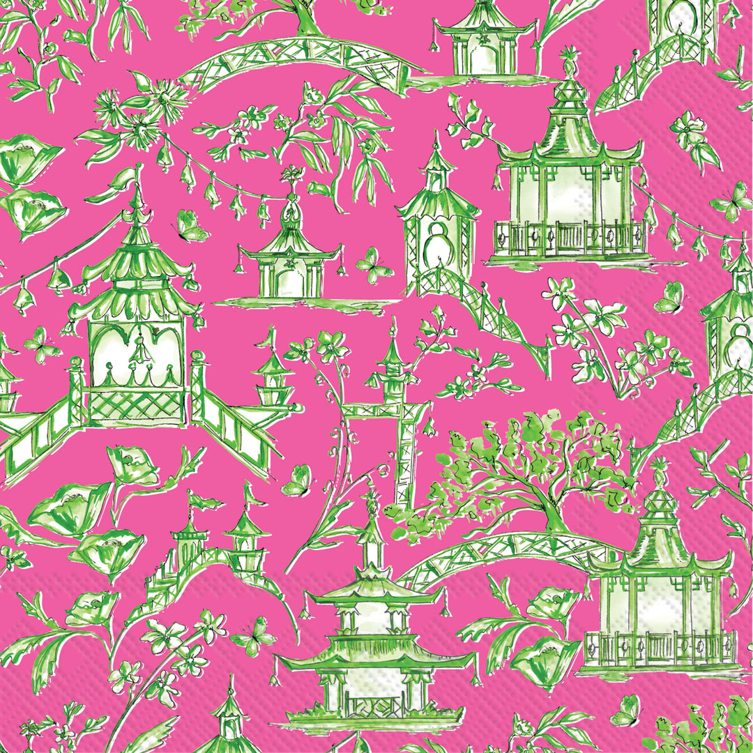 Pagoda pink Cocktail Napkin