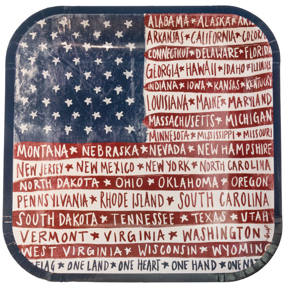 One Flag One Nation Square Dinner Plate