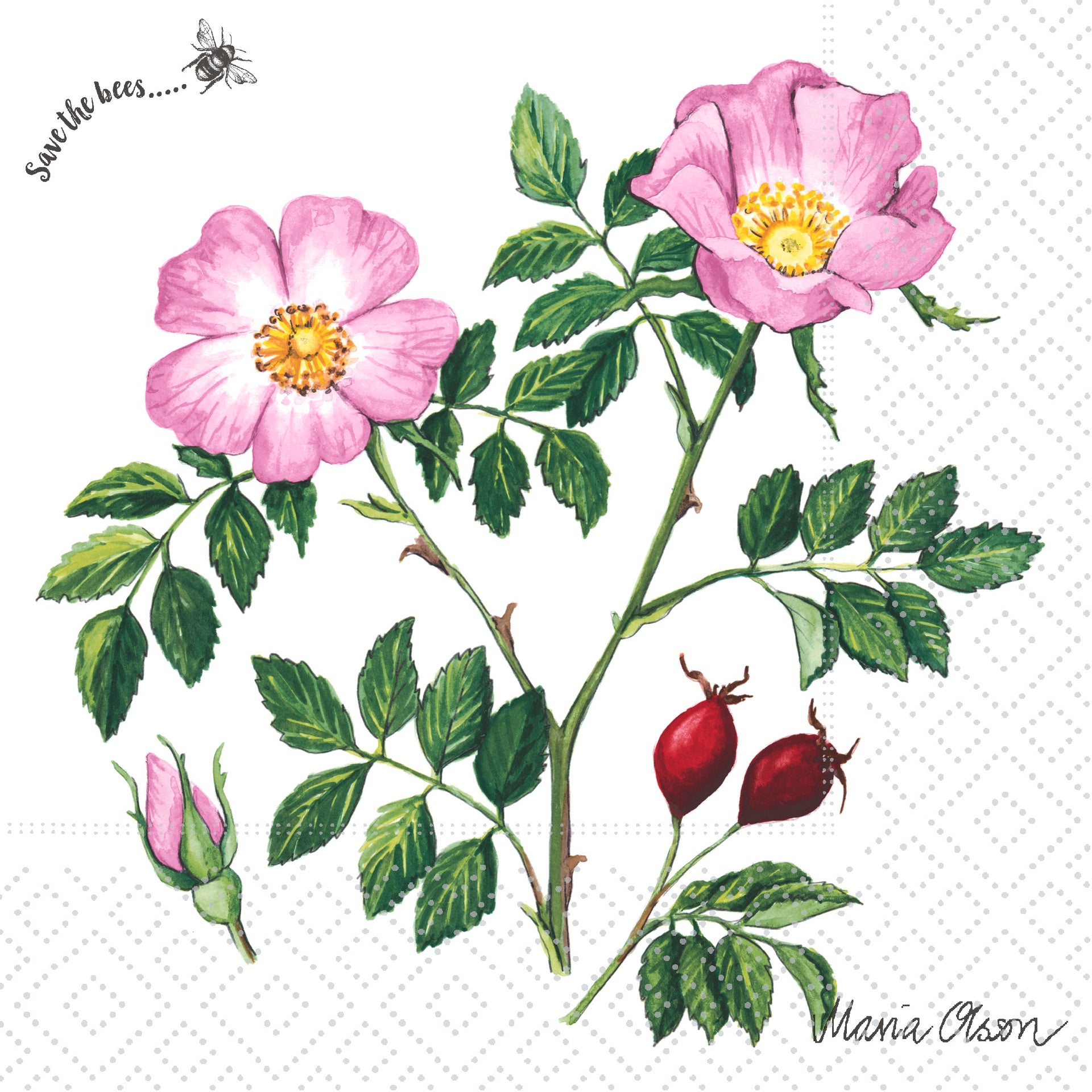 Dogrose Cocktail Napkin