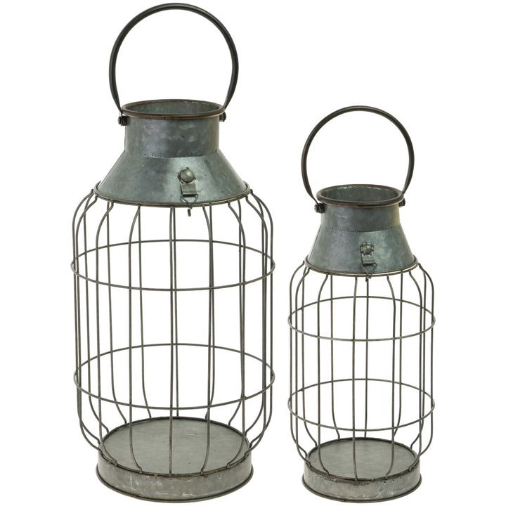 Metal Buoy Lanterns (Set of 2)