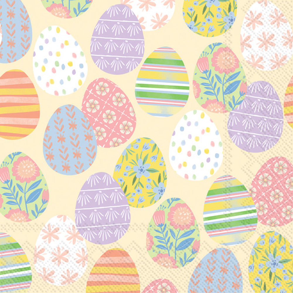 Eggstra Eggs Cocktail Napkin Cream