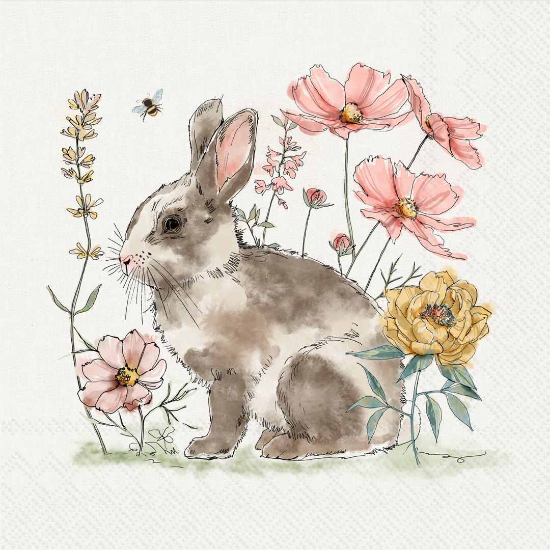 Garden Reverie Rabbit Lunch Napkin