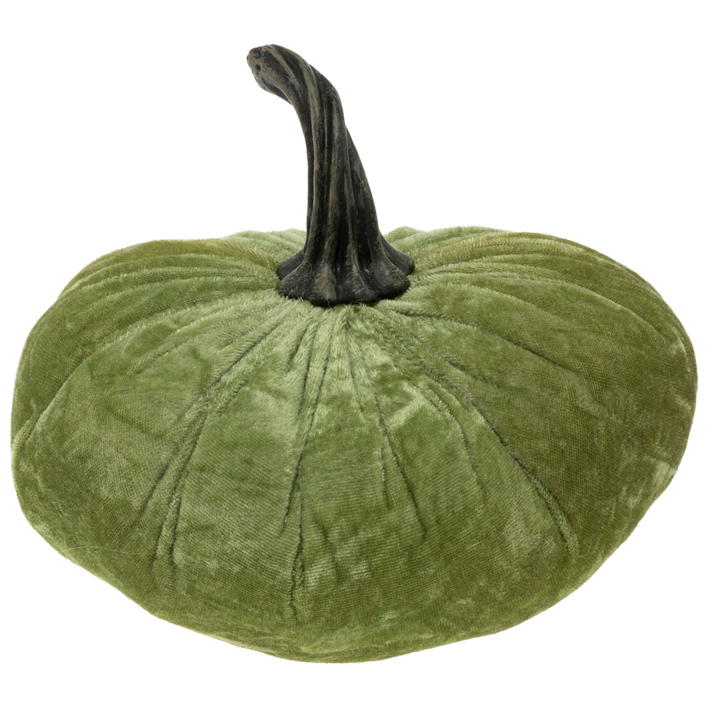 HARVEST GREEN VELVET PUMPKIN