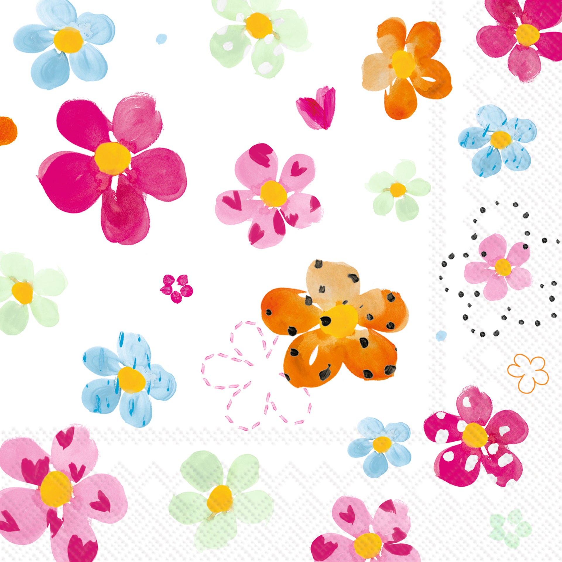 Joyful Flowers Lunch Napkin