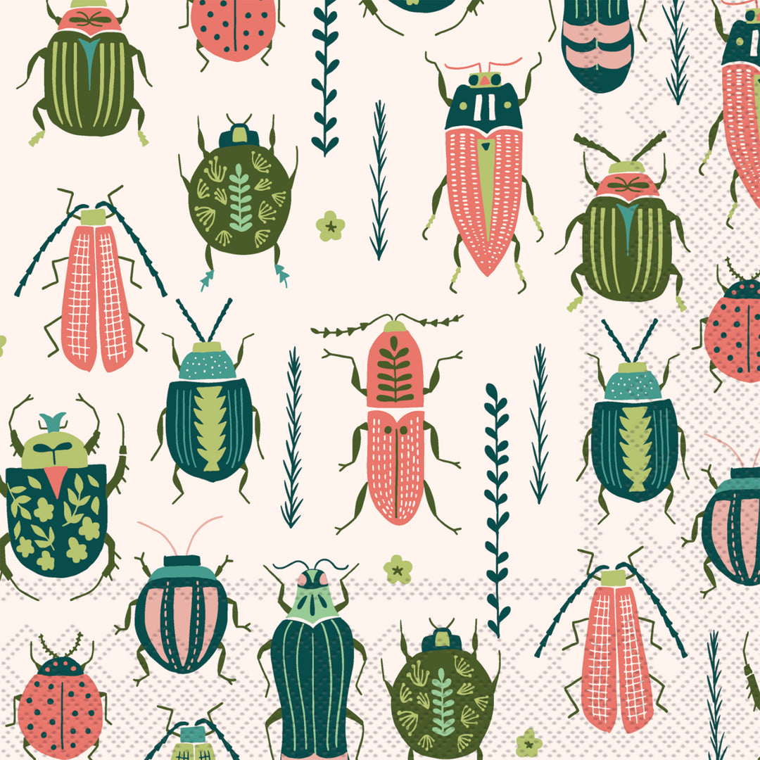 Marching Beetles Cocktail Napkin