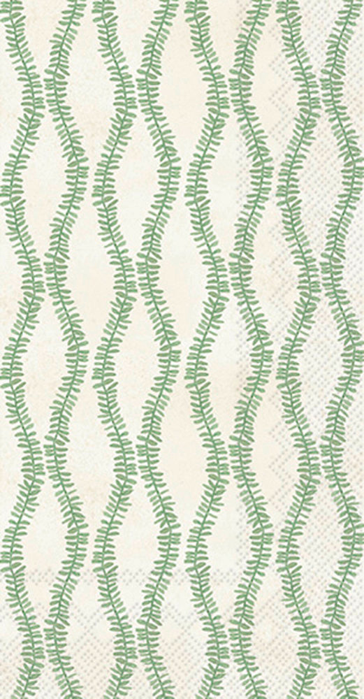 Leaf And Stem Guest Towel Green