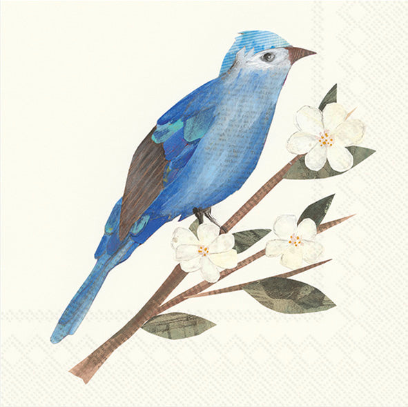 Blue Bird And Blossoms Lunch Napkin