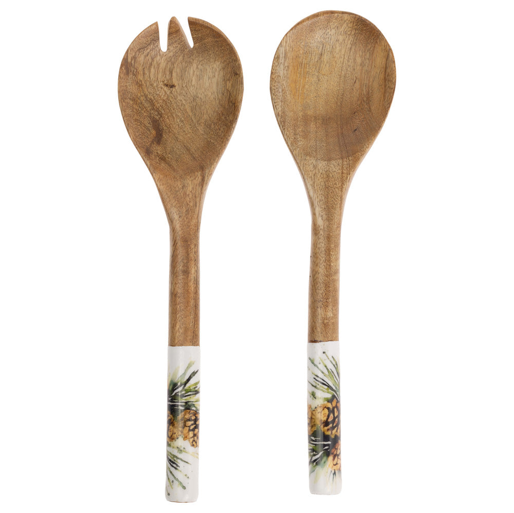 WHITE SPRUCE SALAD SERVERS MANGO WOOD