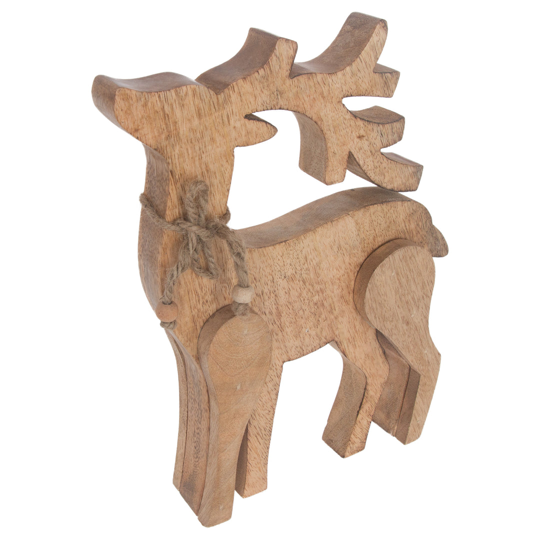Natural Wood Deer Standing