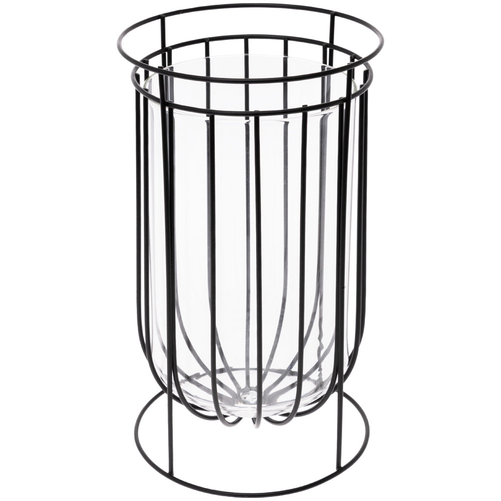 Large Black Wire Urn Vase