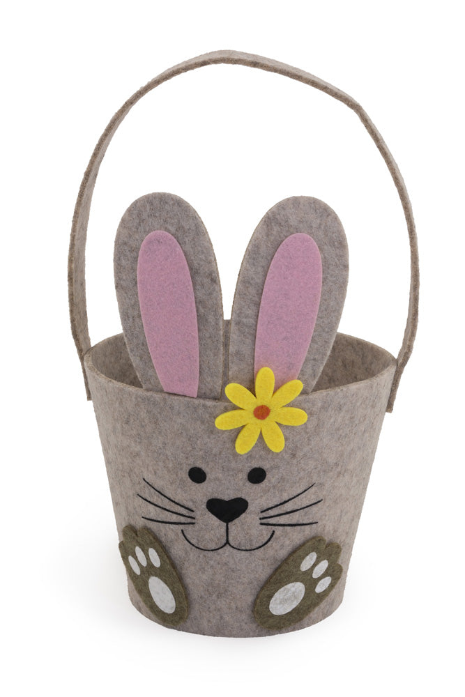 Brown Bunny Felted Basket