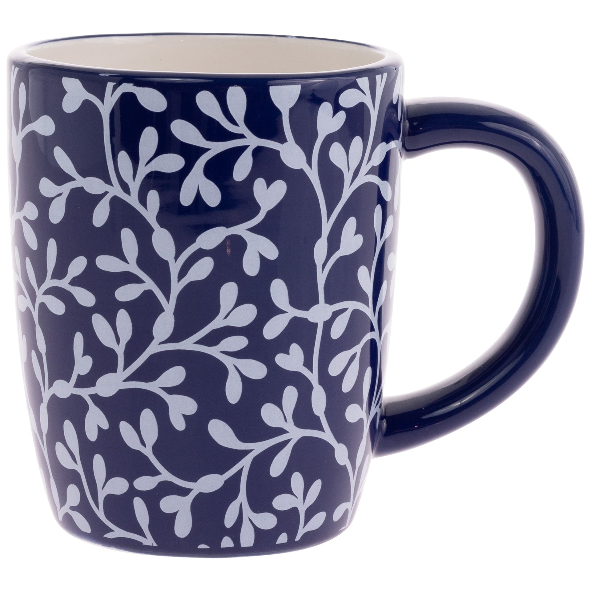 NAVY SEAWEED GARLAND MUG