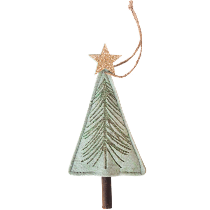 Felted Tree Ornaments (Set of 2)