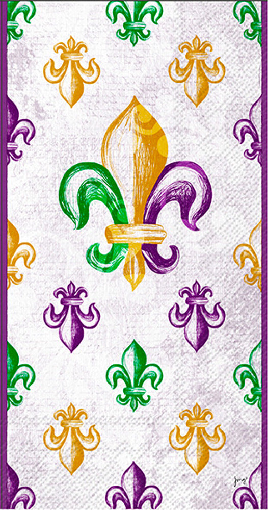 Mardi Gras Fleur De Lis Guest Towel