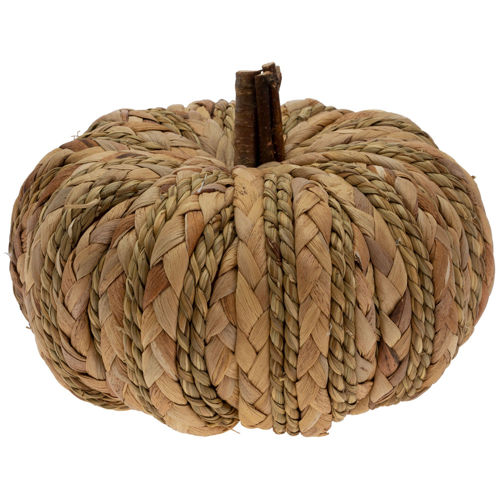 Medium Woven Wicker Pumpkin