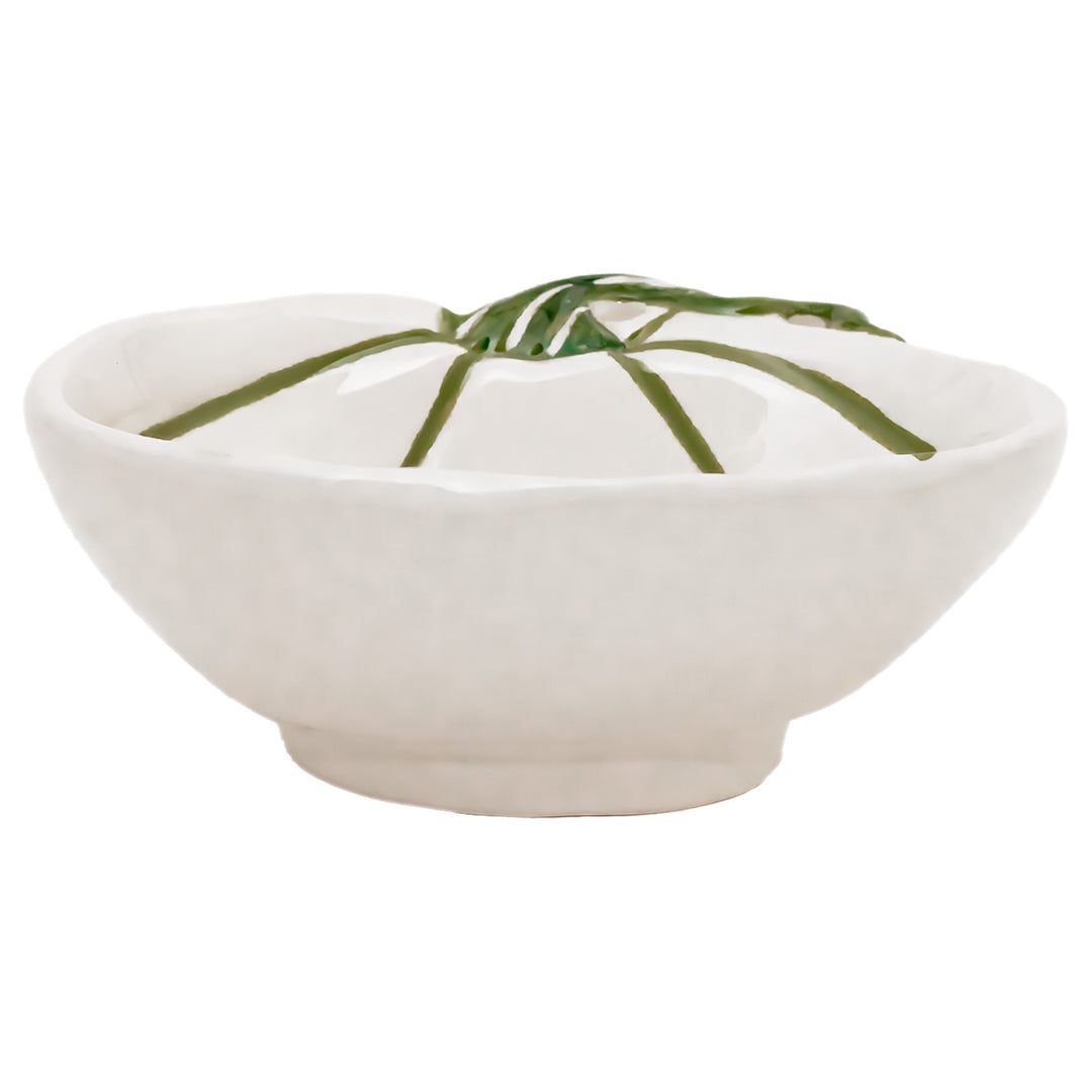 White and Green Pumpkin Bowl Large