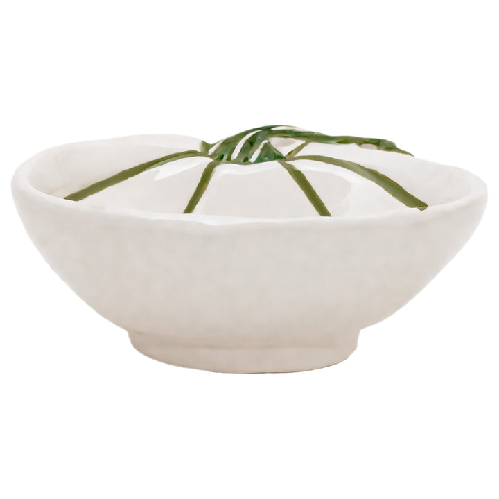 White and Green Pumpkin Bowl Large