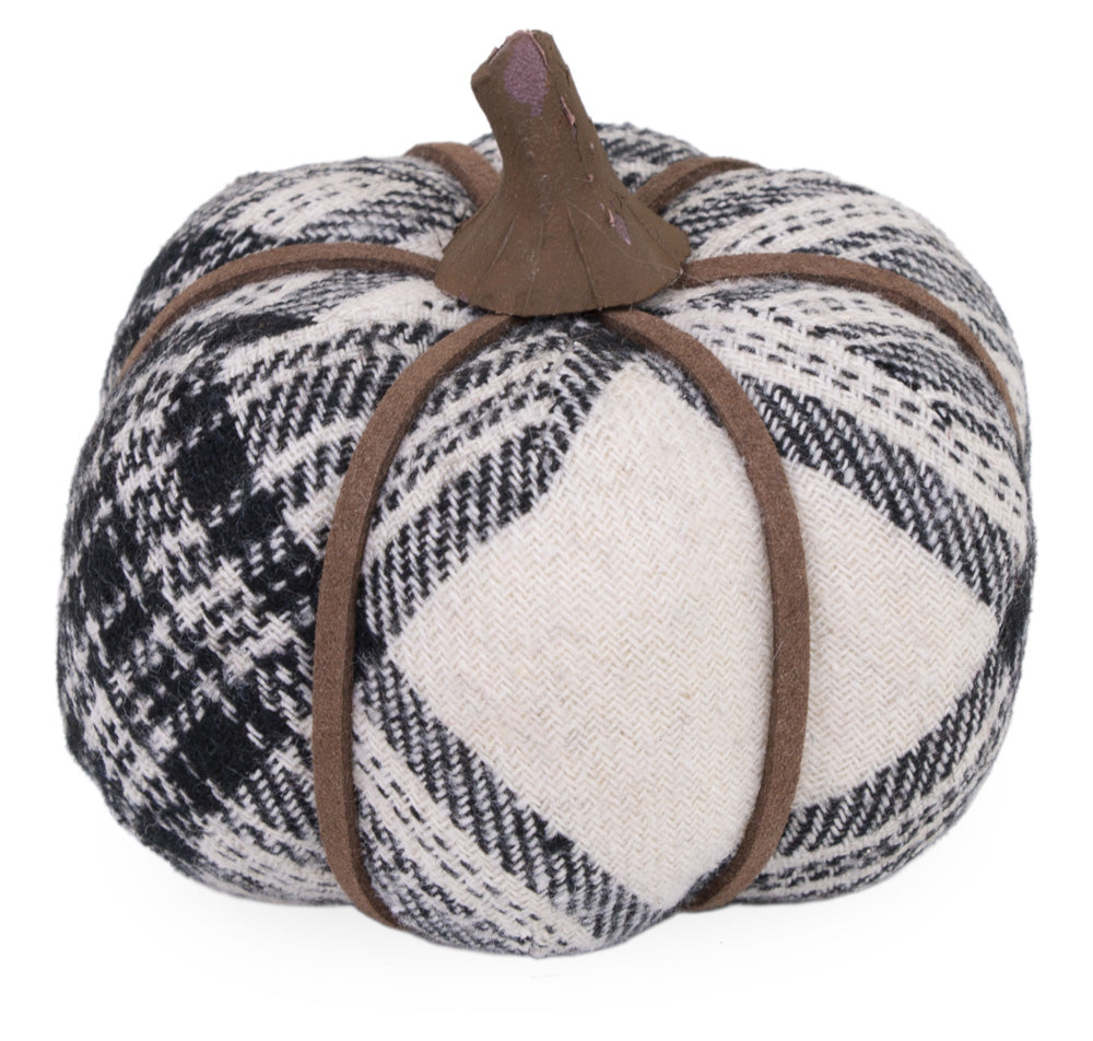 B&W Plaid Pumpkin