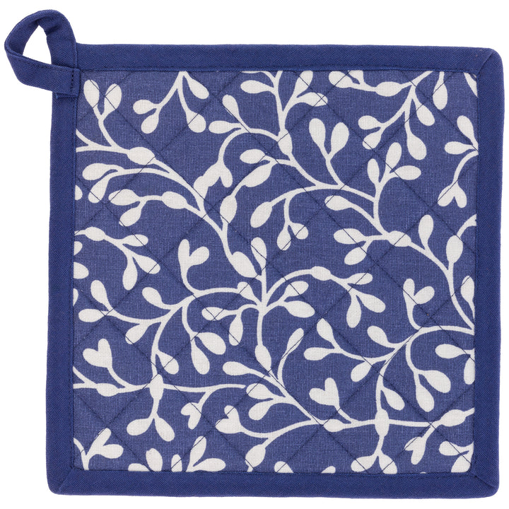 Navy Whale Oven Mitt / Pot Holder Set