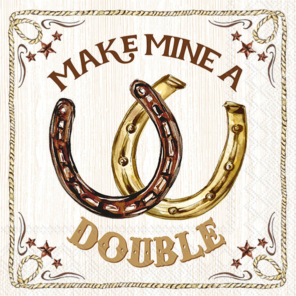 Western Horseshoes Cocktail Napkin