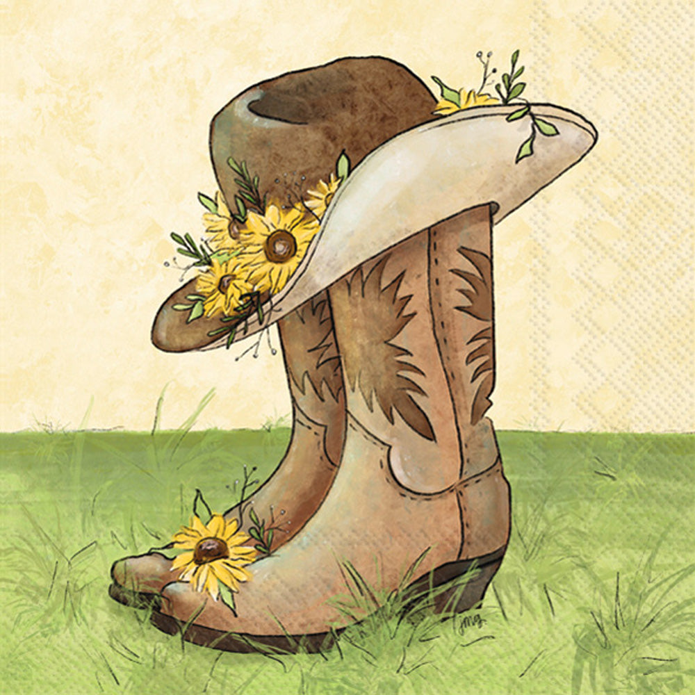 Sunny Boots Cocktail Napkin