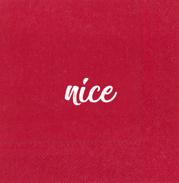 Naughty and Nice Cocktail Napkin